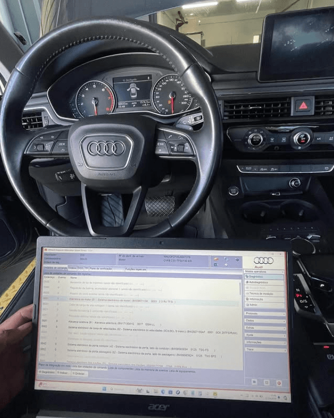 Audi em manutenção na MA Manutenção Automotiva